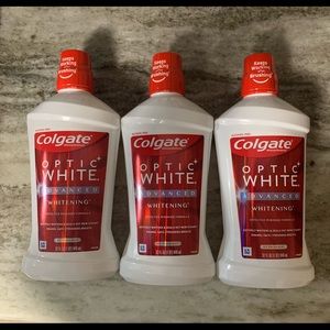 Lot of 3 - colgate optic white icy fresh mouthwash - 32 fl oz